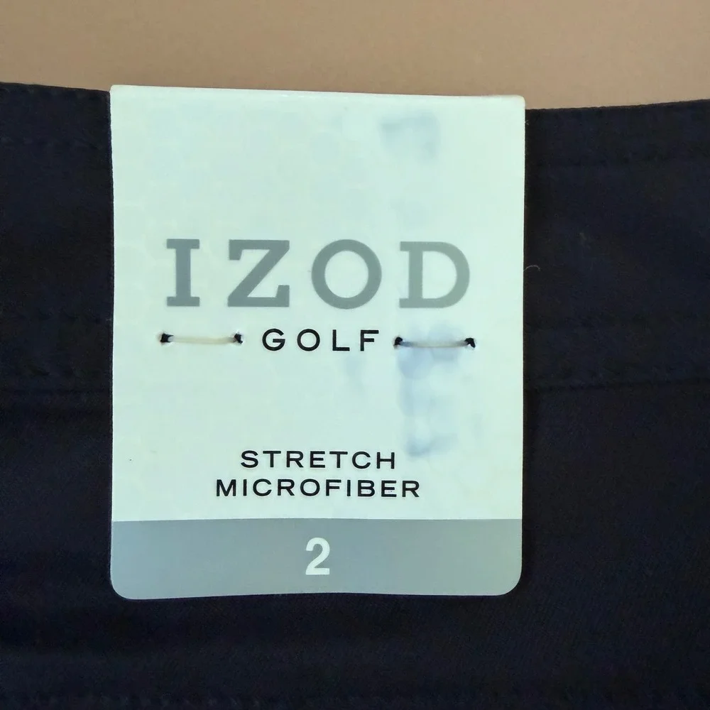 IZOD Golf Womens Black Swingflex Stretch Bermuda Shorts UPF 50 Size 2 NEW - Picture 11 of 13